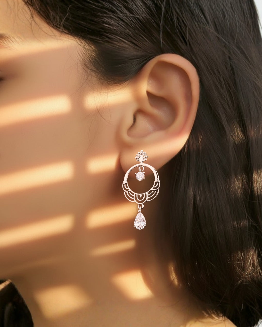 Earrings in Zircon