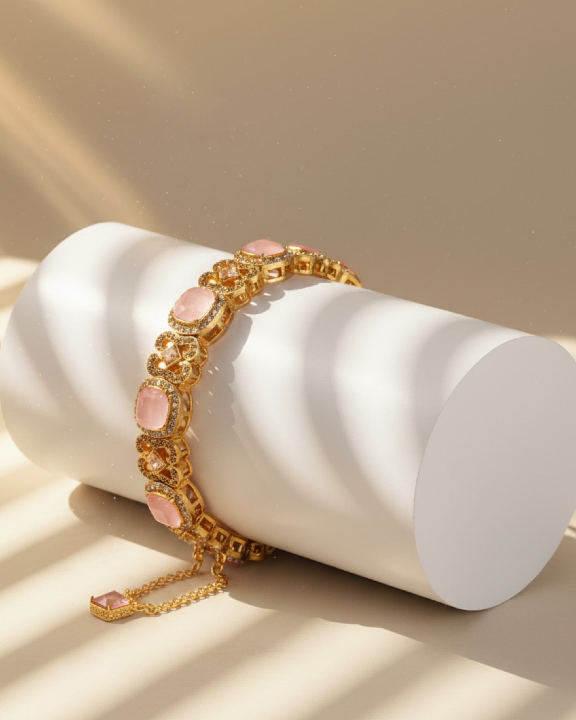 Pink Aquamarine Bangle