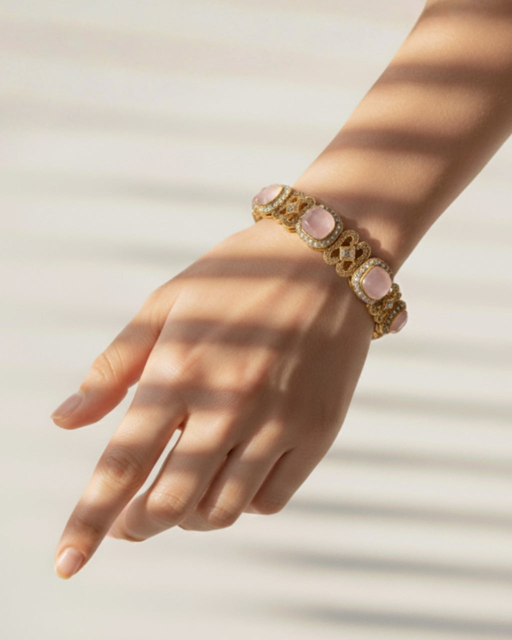 Pink Aquamarine Bangle