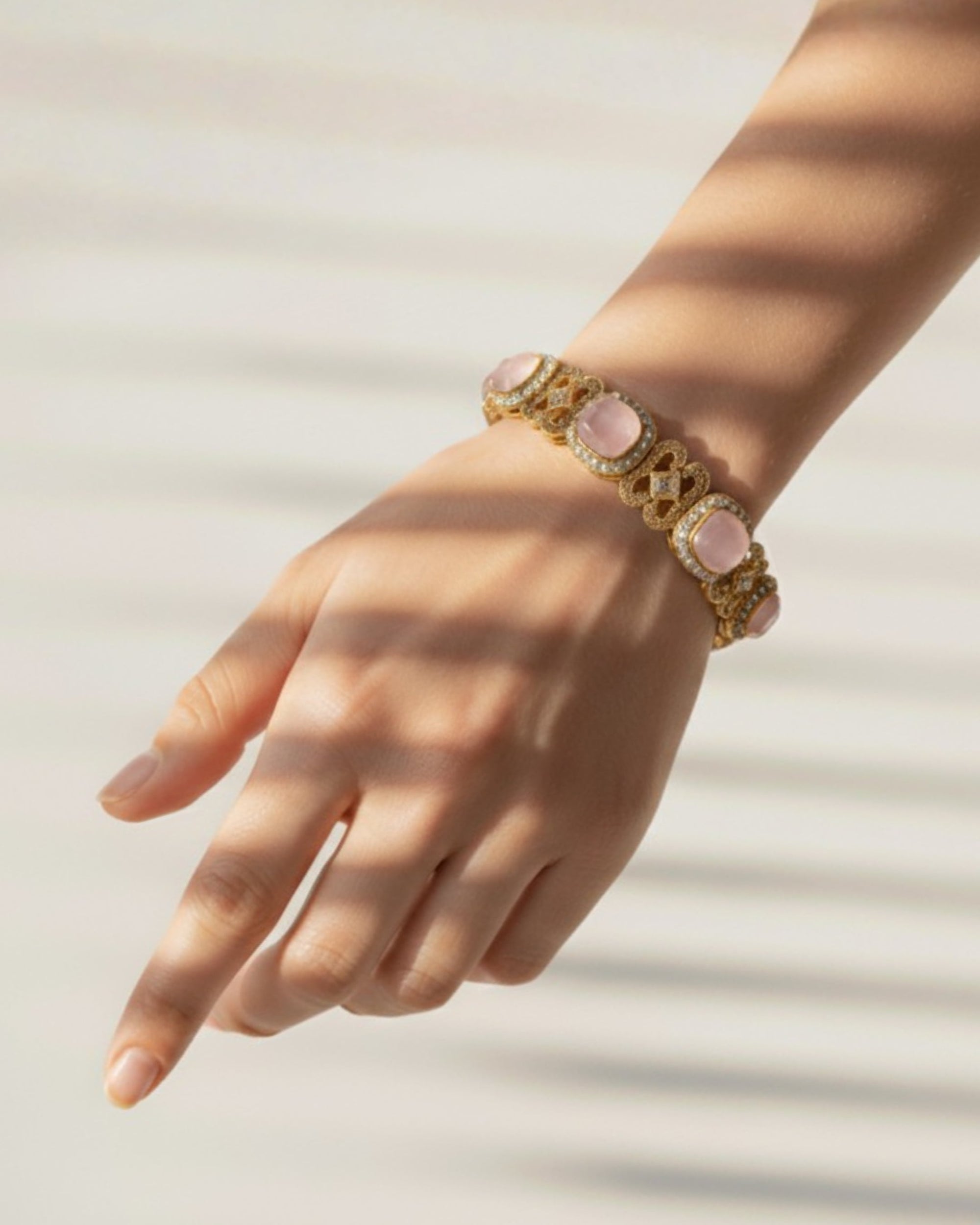 Pink Aquamarine Bangle