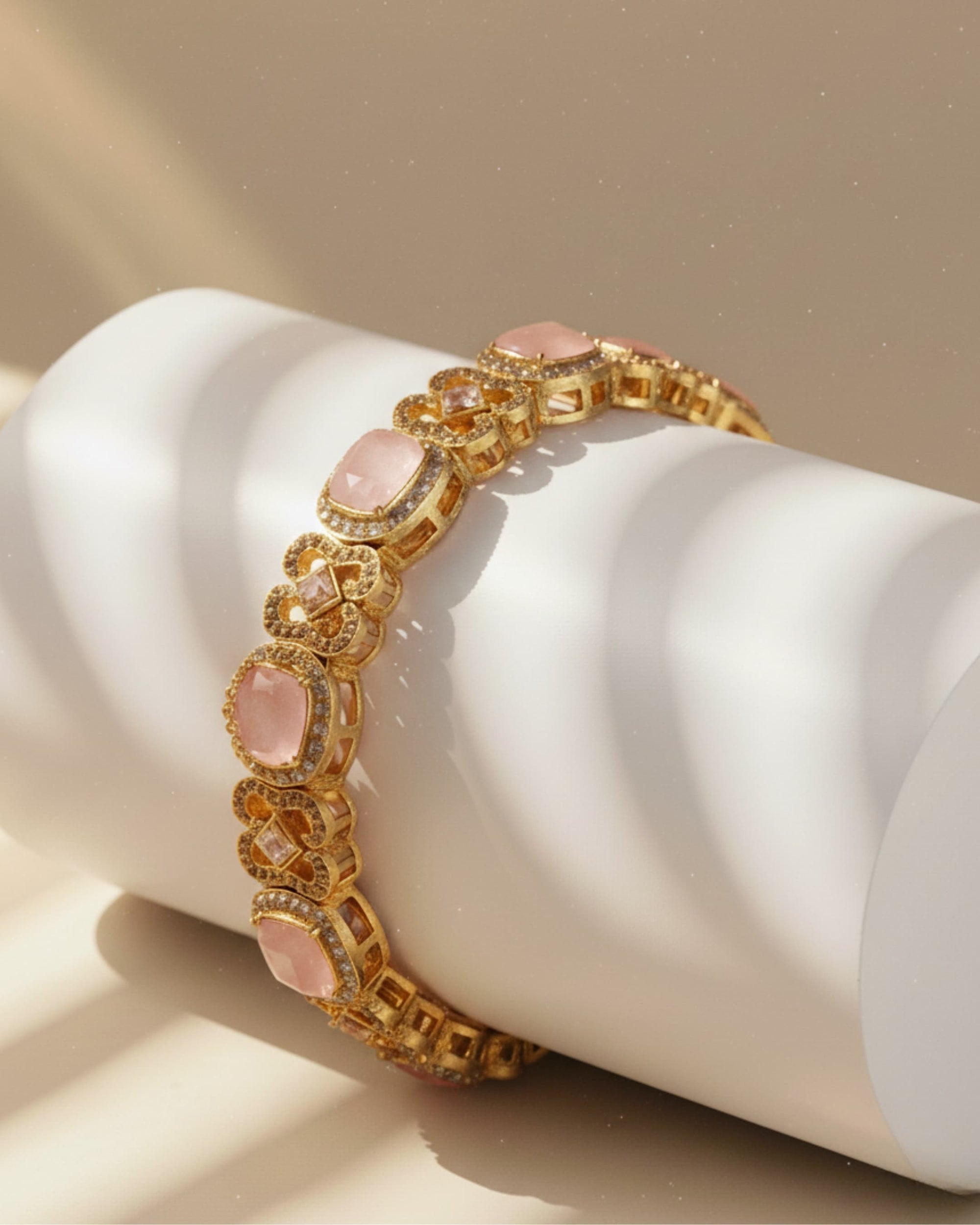 Pink Aquamarine Bangle