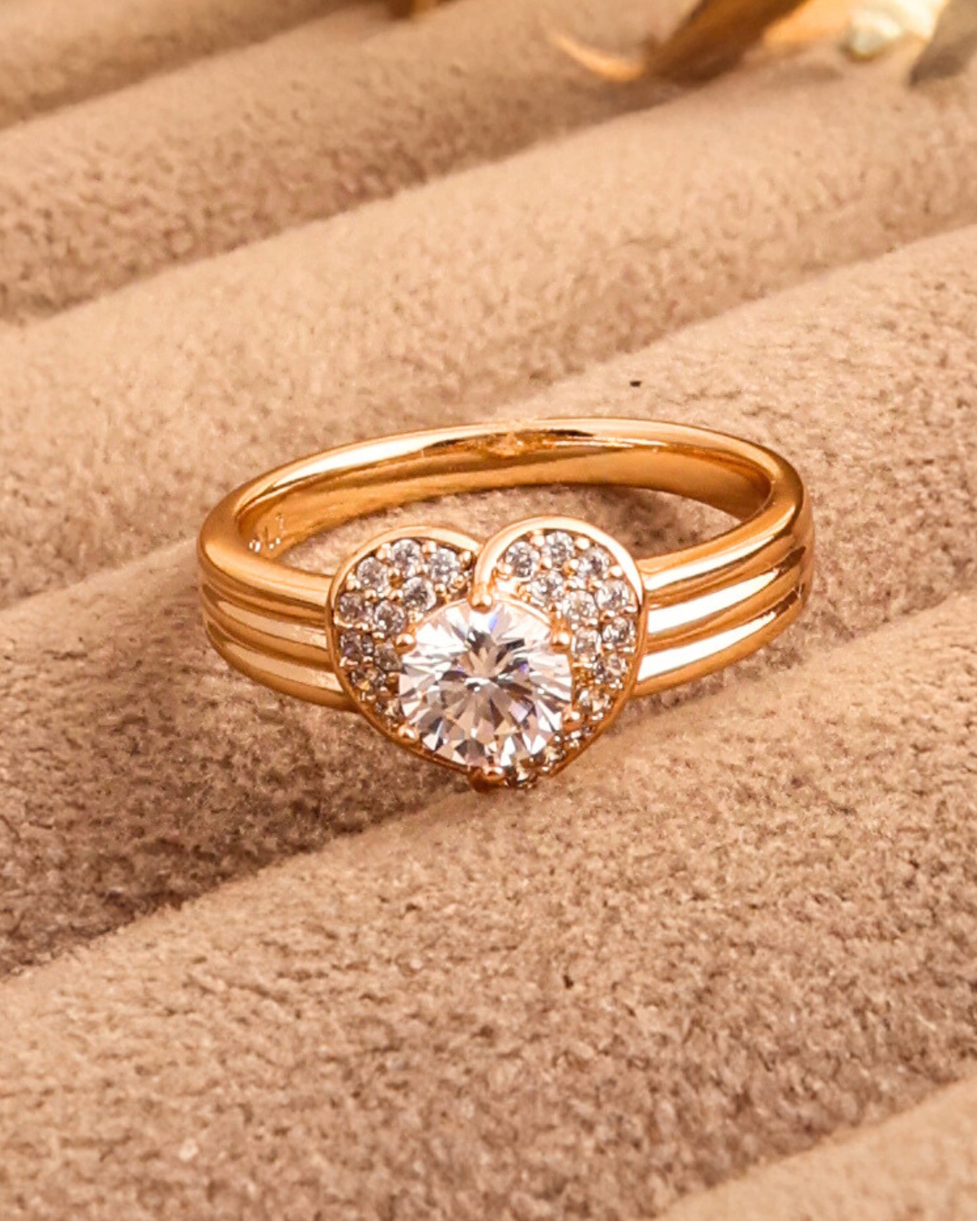 Heart Zircon Ring