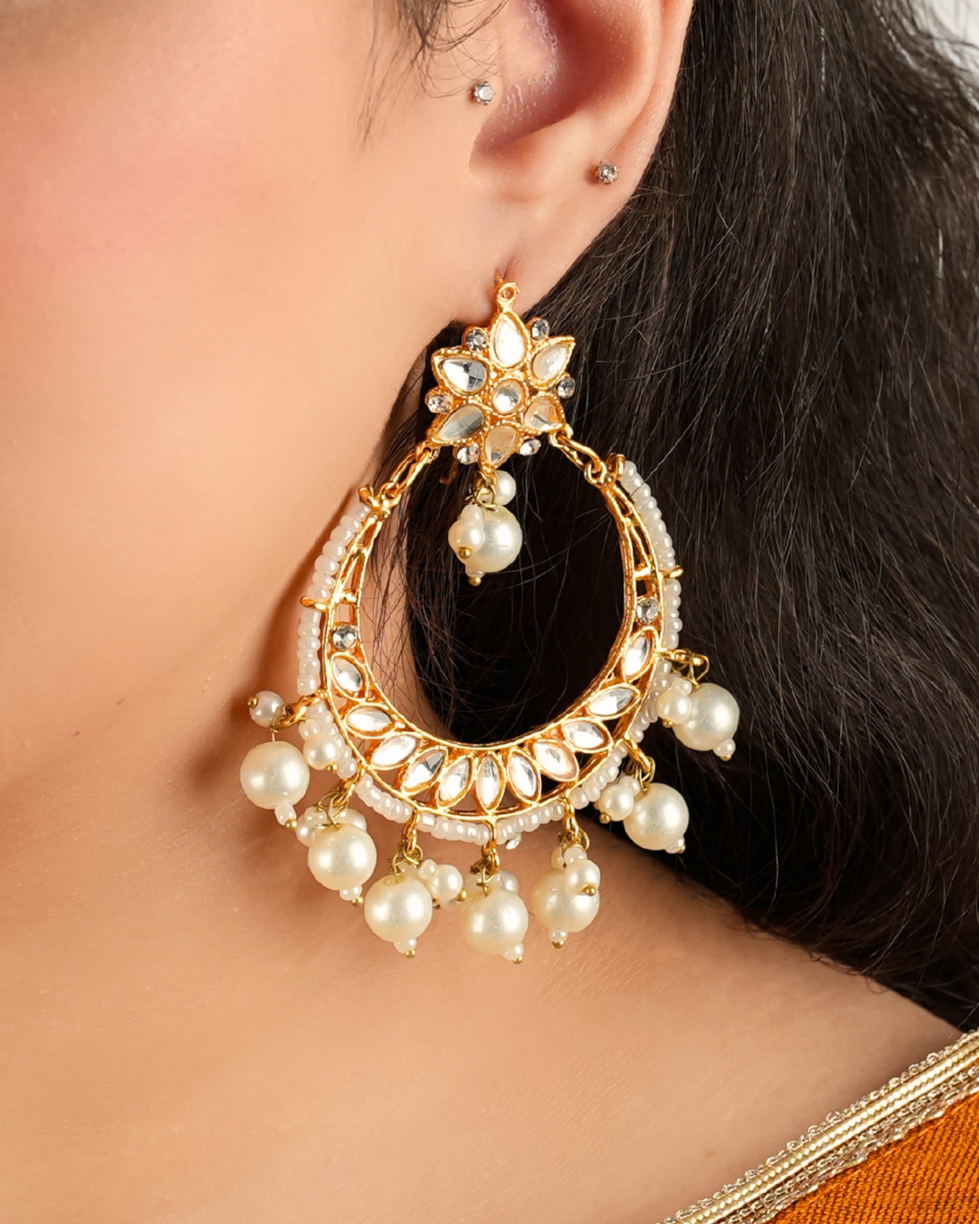Mehr Chandbali Set with Tika