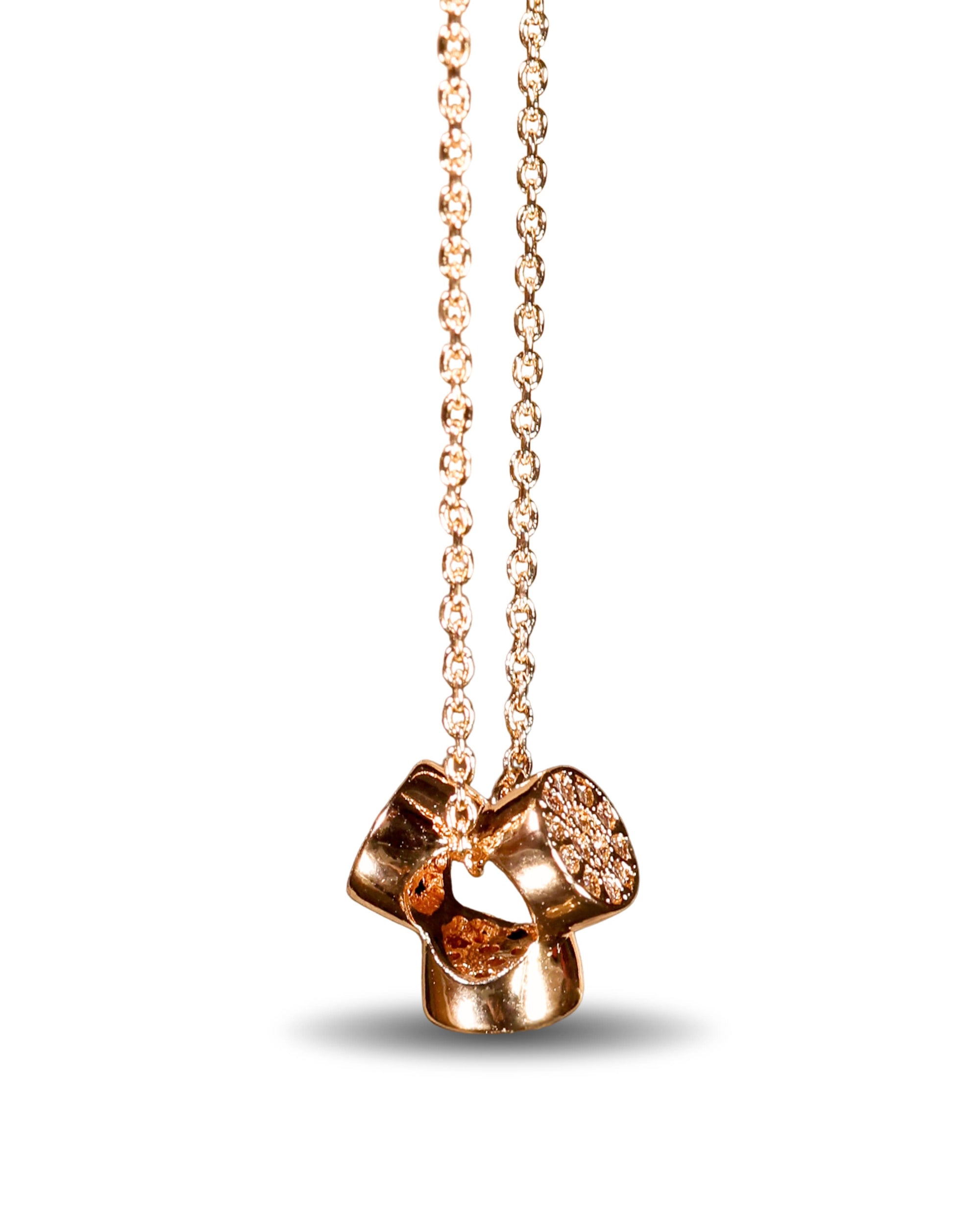 Clover Zircon Pendant with Chain