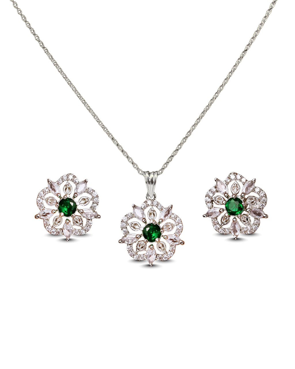 Emerald Flower Set