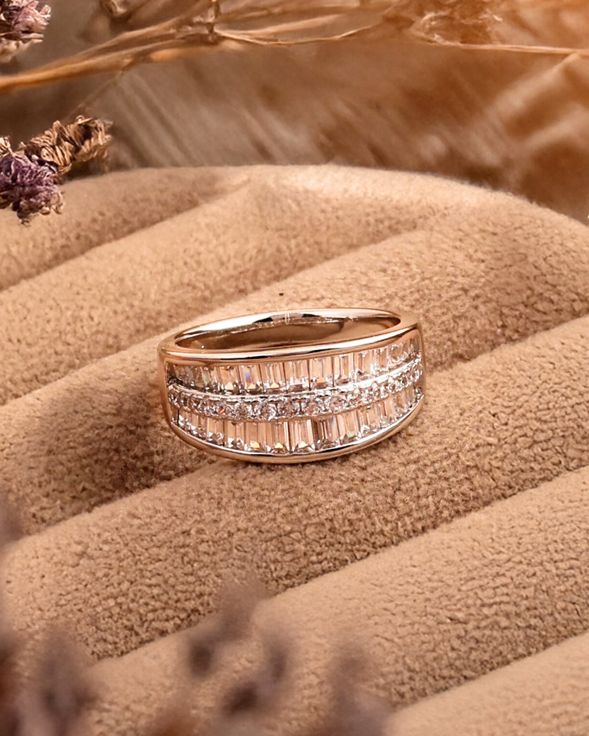 Baguette Zircon Ring
