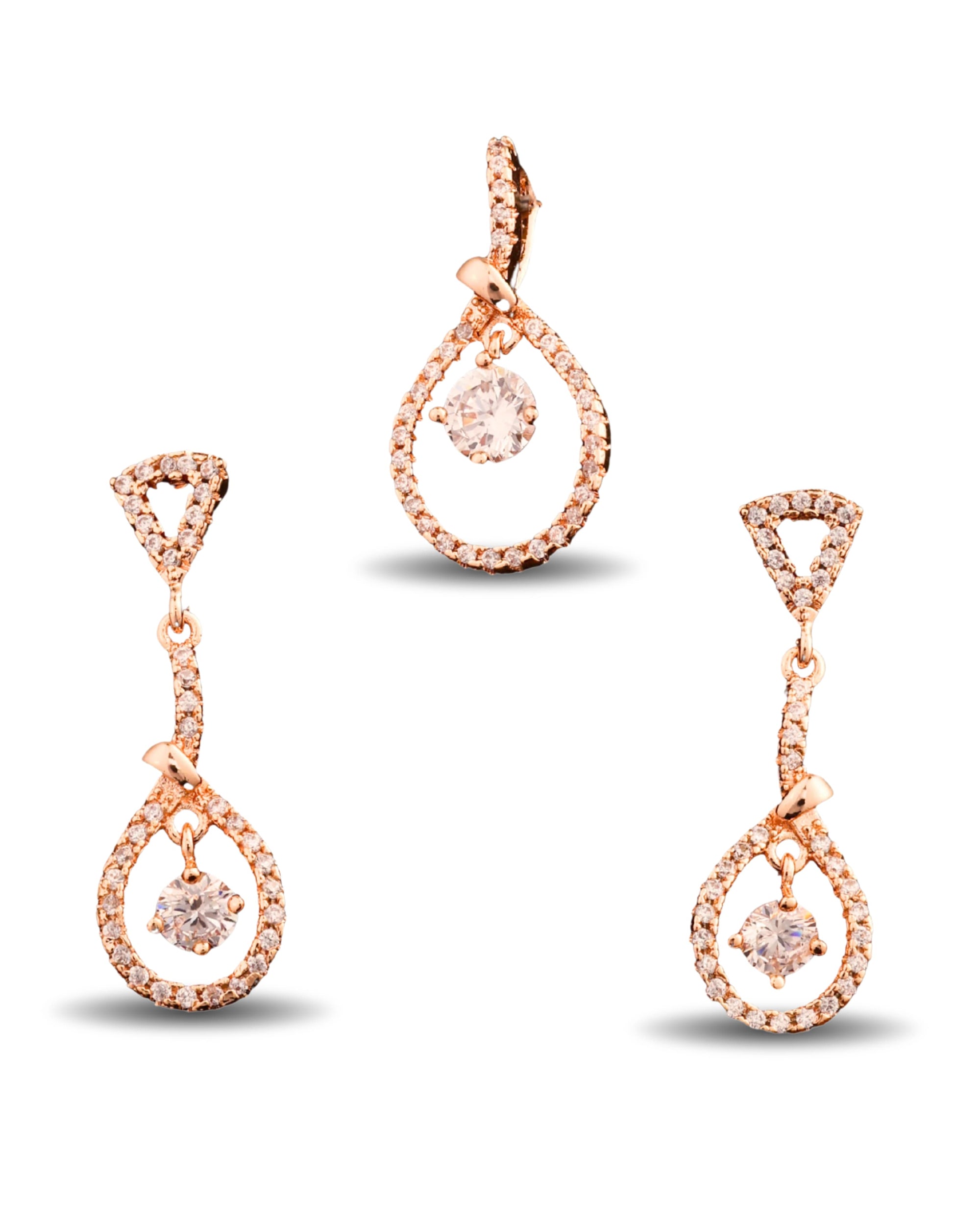 Dangle Locket Set Zircon