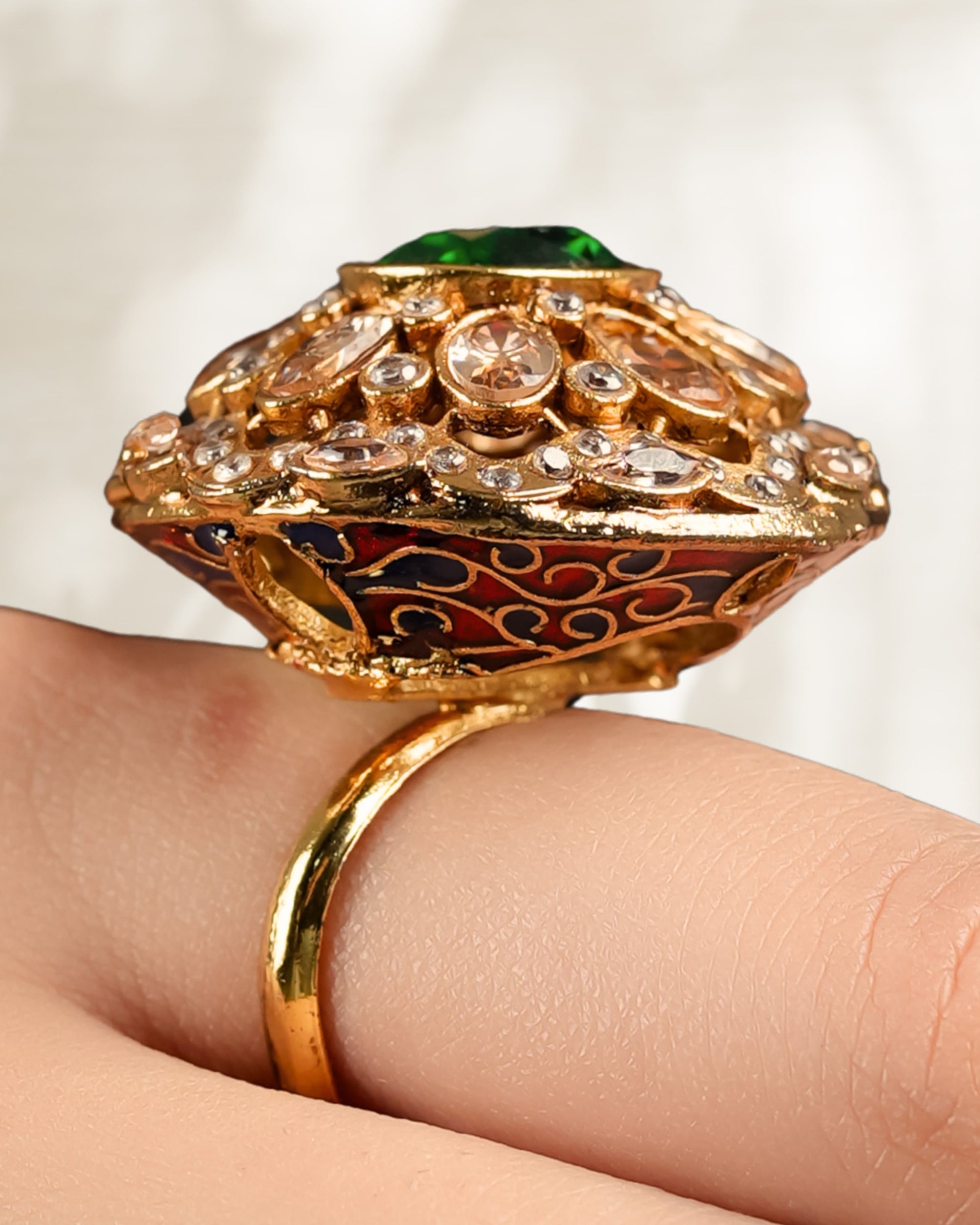 Emerald Ring With Meena