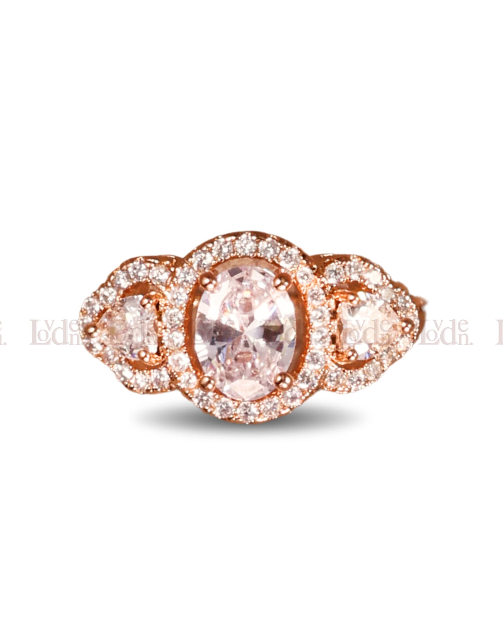 Tristone Zircon Ring
