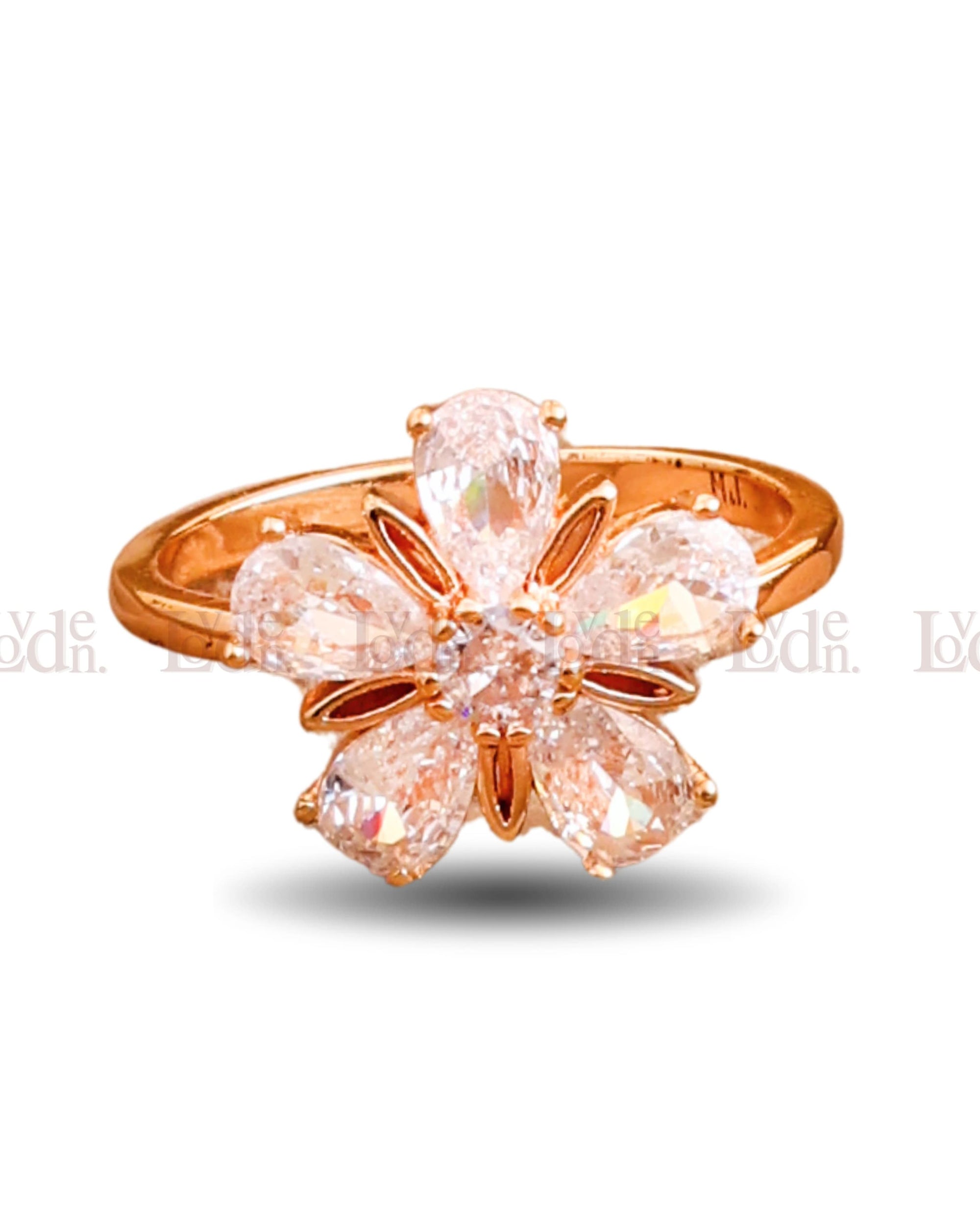 Flower Zircon Ring