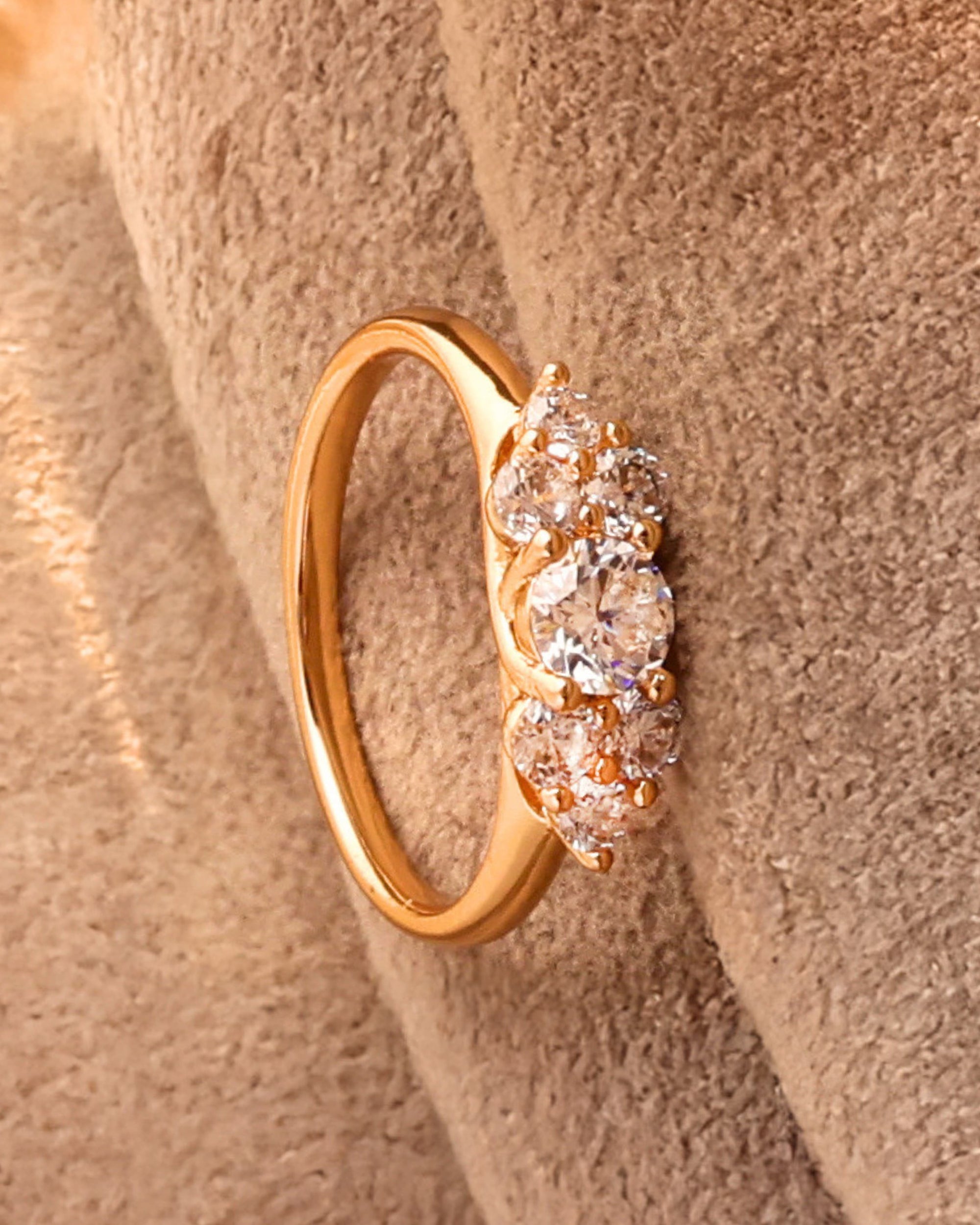 Solitaire Trinity Ring
