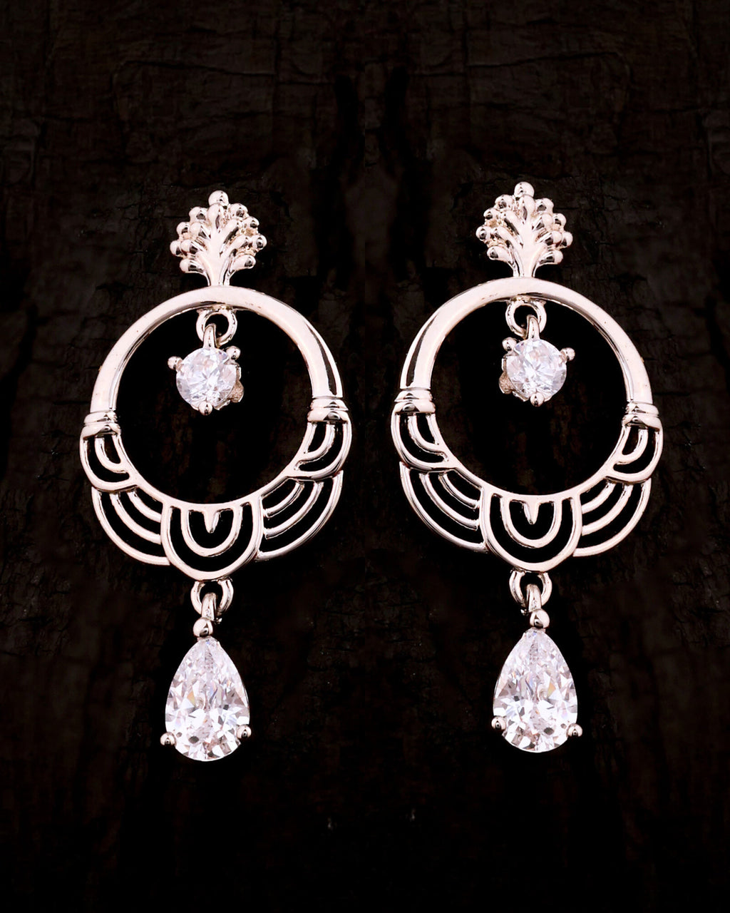 Earrings in Zircon