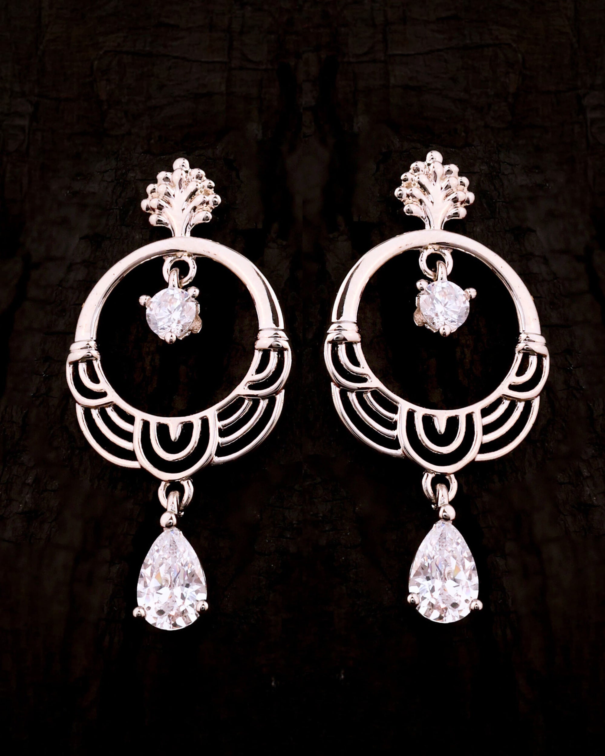 Earrings in Zircon