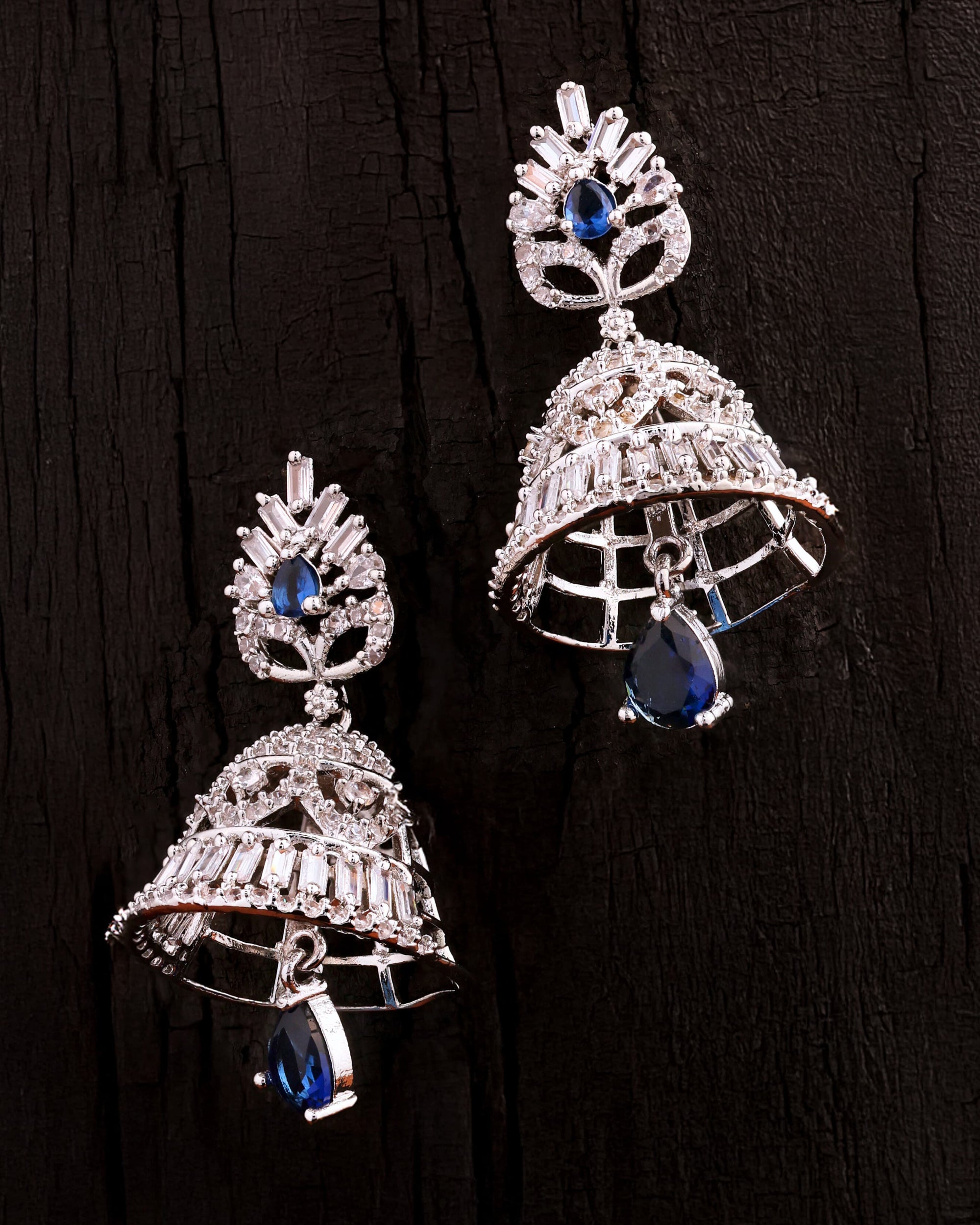 Blue Sapphire Jhumka