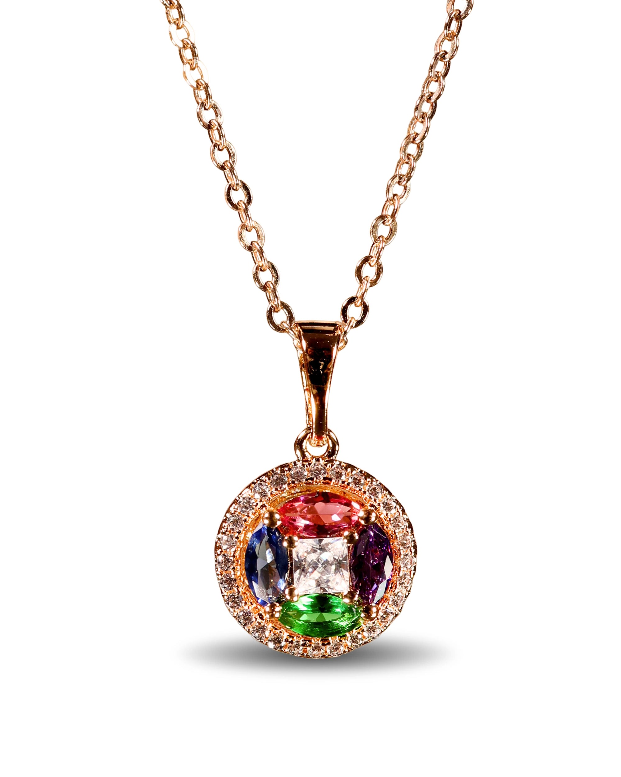 Multicolor Pendant With Chain