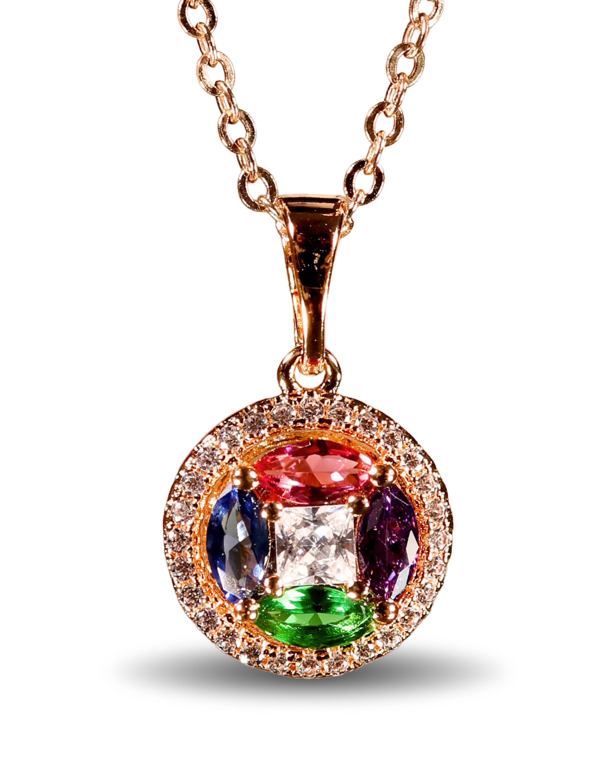 Multicolor Pendant With Chain