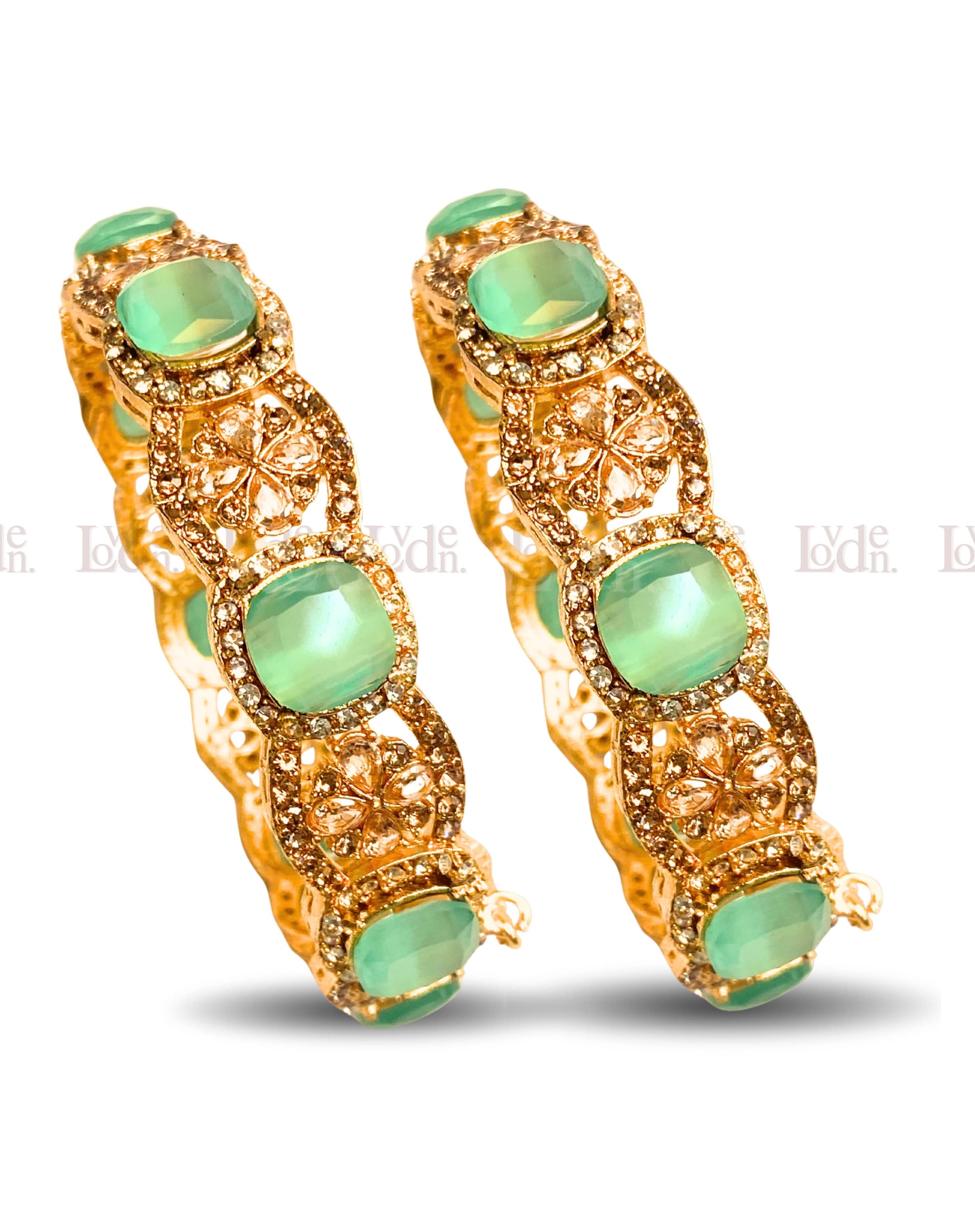 Green Aquamarine Bangle