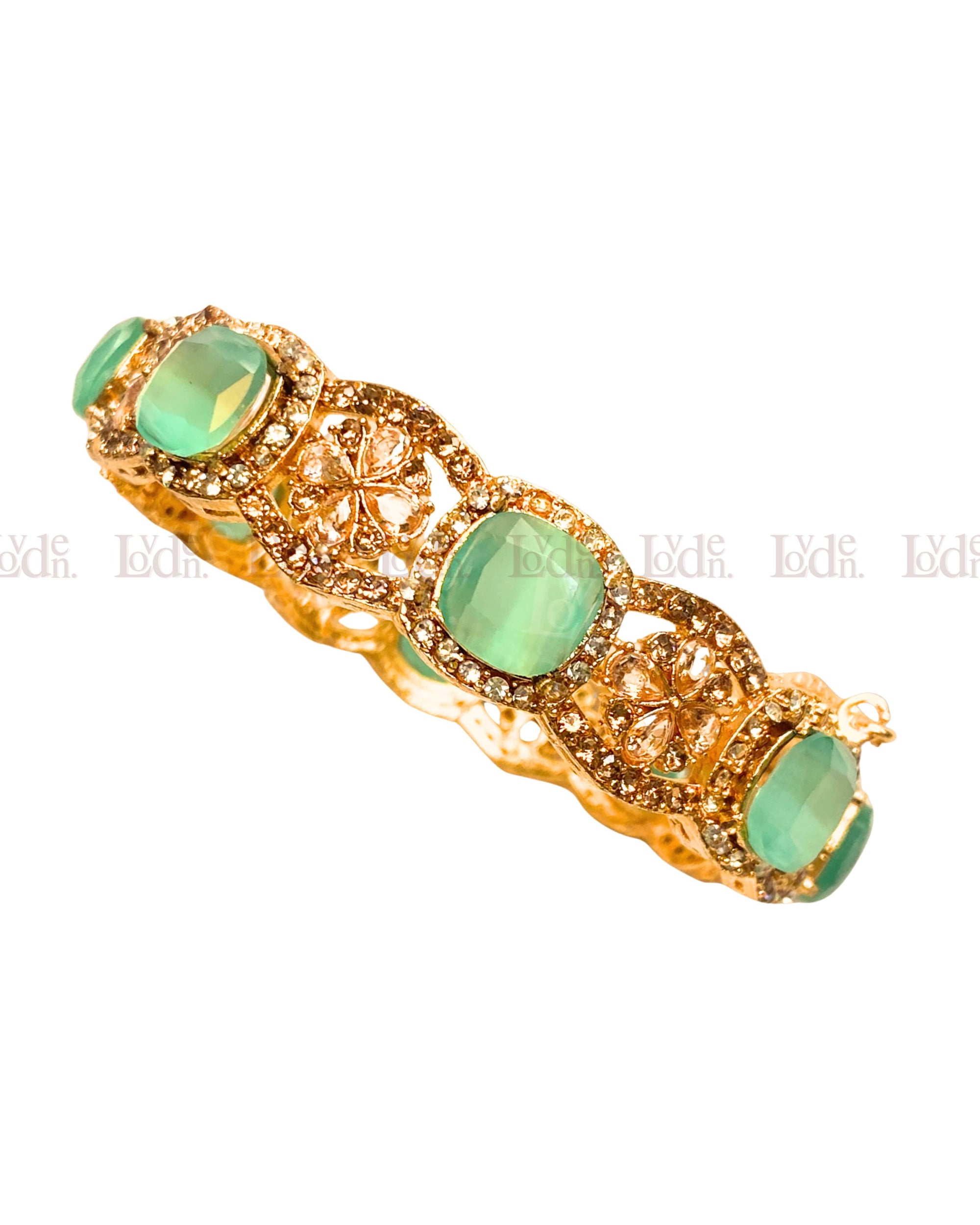 Green Aquamarine Bangle