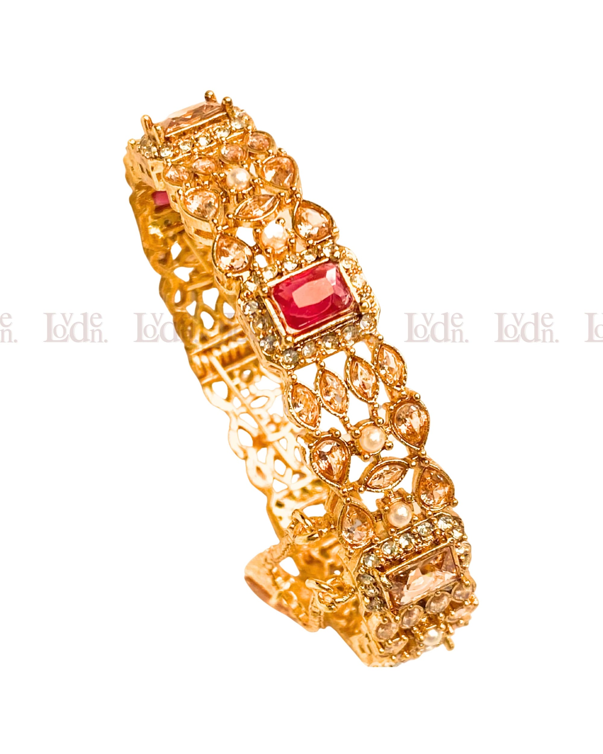 Square-Cut Ruby Bangle