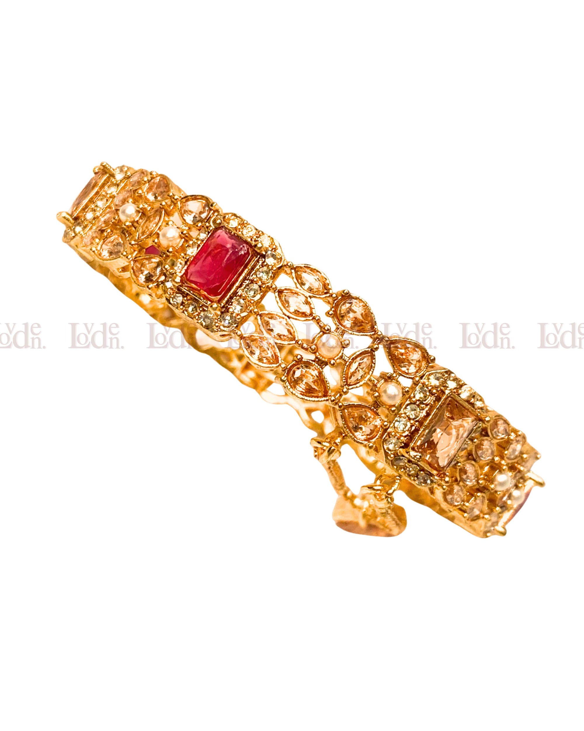 Square-Cut Ruby Bangle