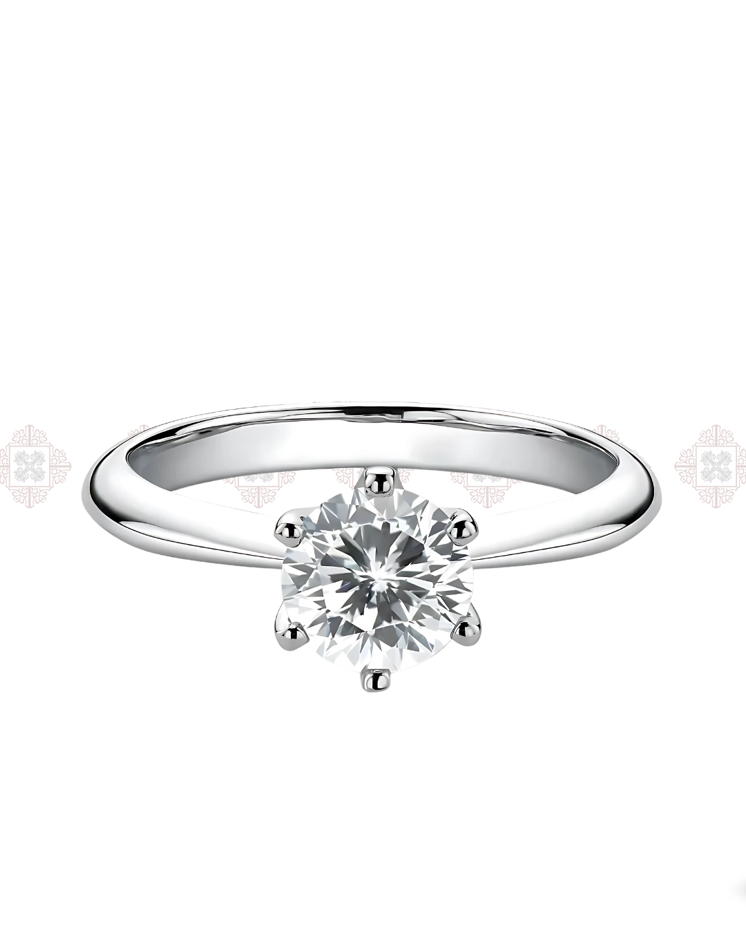 Moissanite Ring in Pure 925 Silver