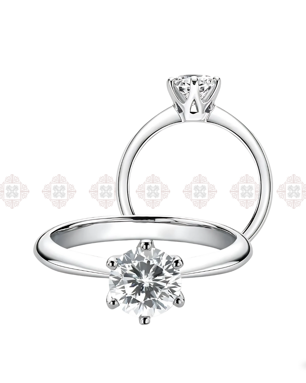 Moissanite Ring in Pure 925 Silver