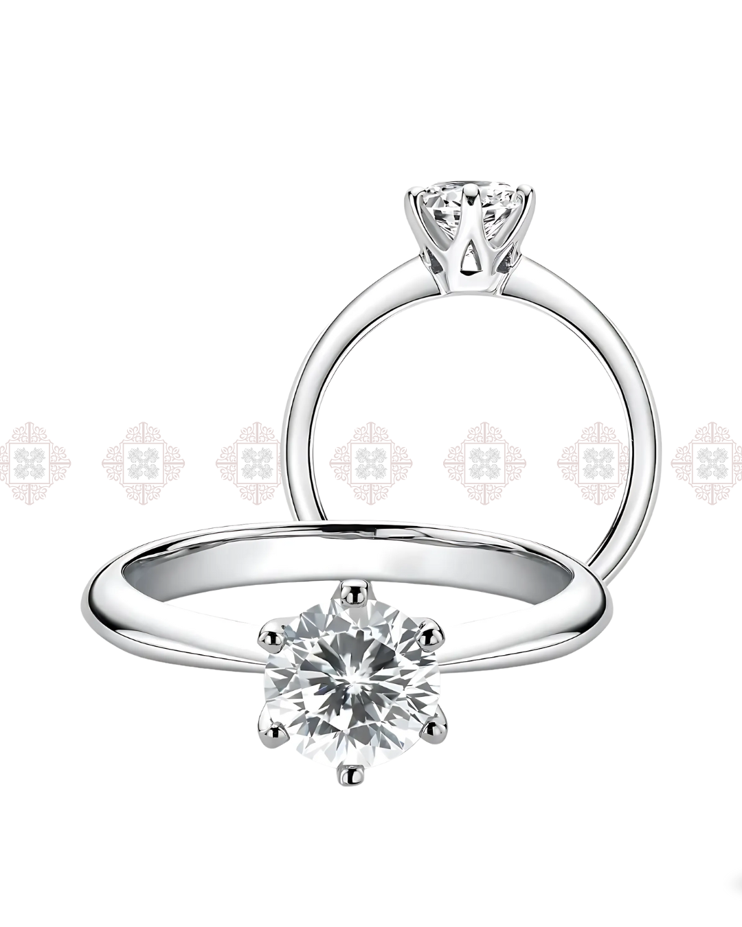 Moissanite Ring in Pure 925 Silver