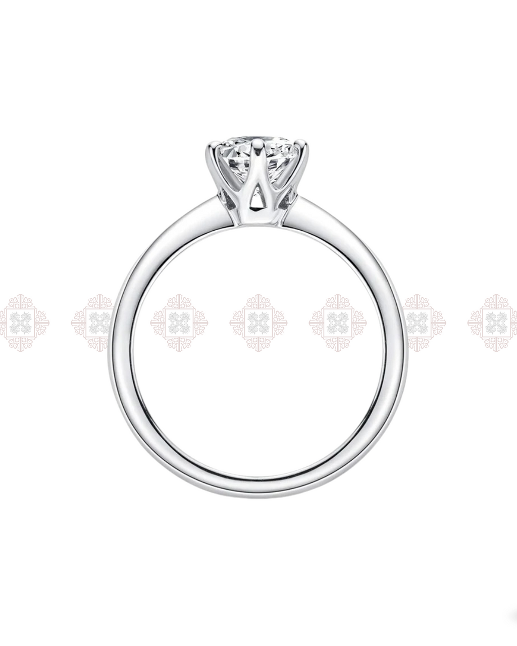 Moissanite Ring in Pure 925 Silver