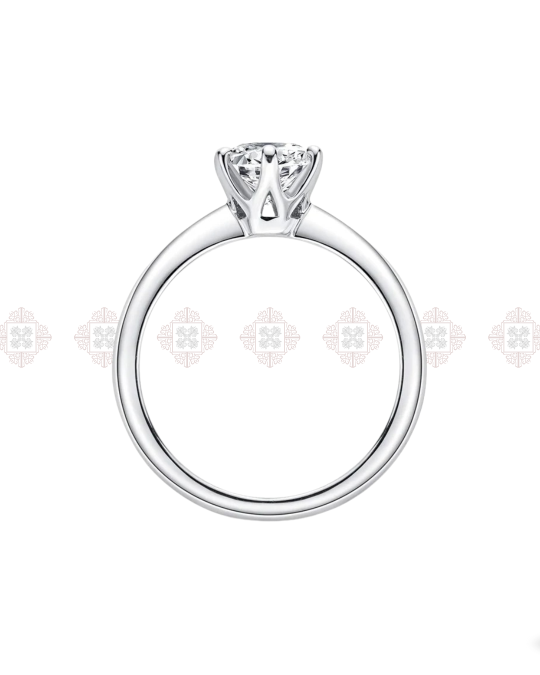 Moissanite Ring in Pure 925 Silver
