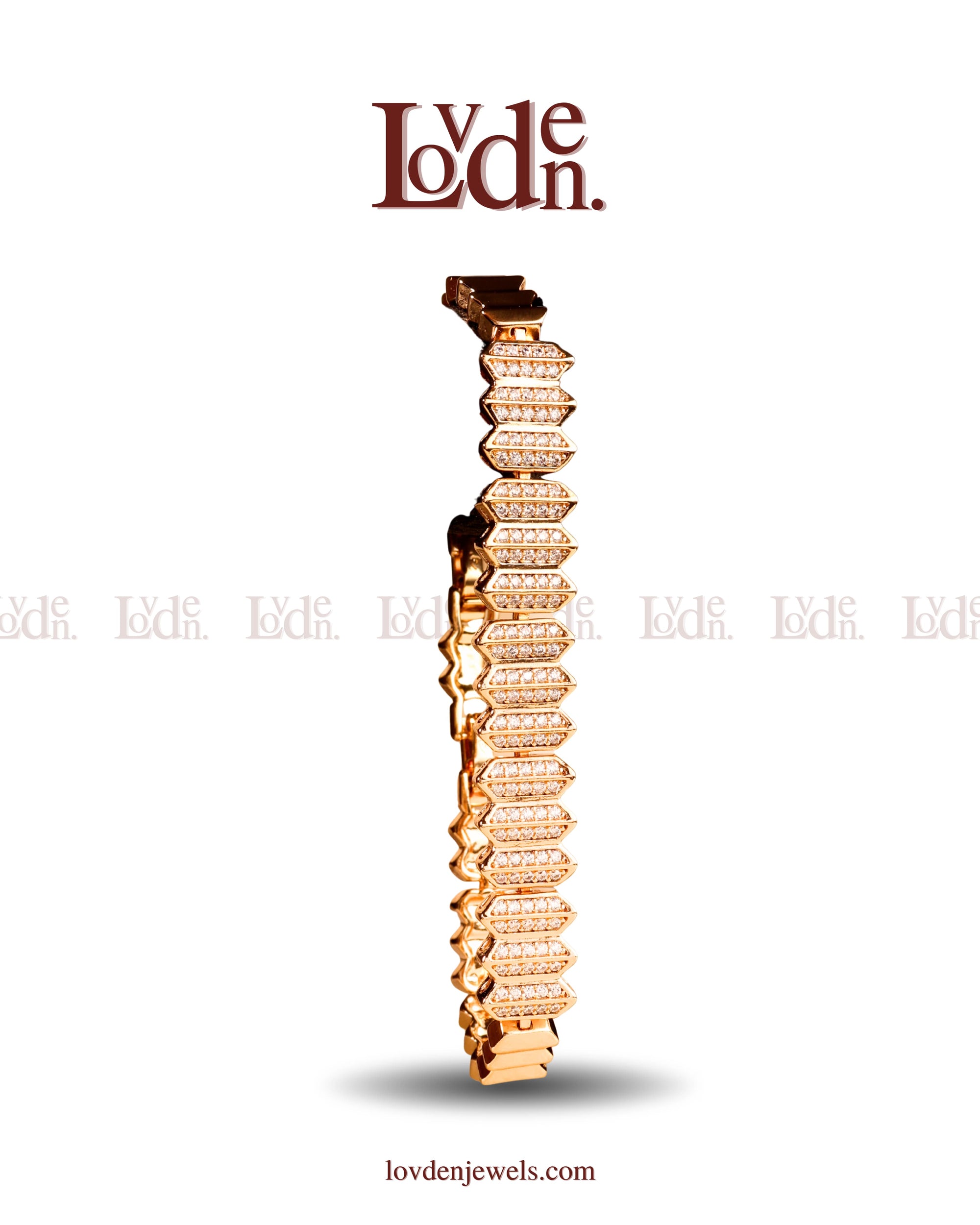 Gold Plated Bracelet with Zircons