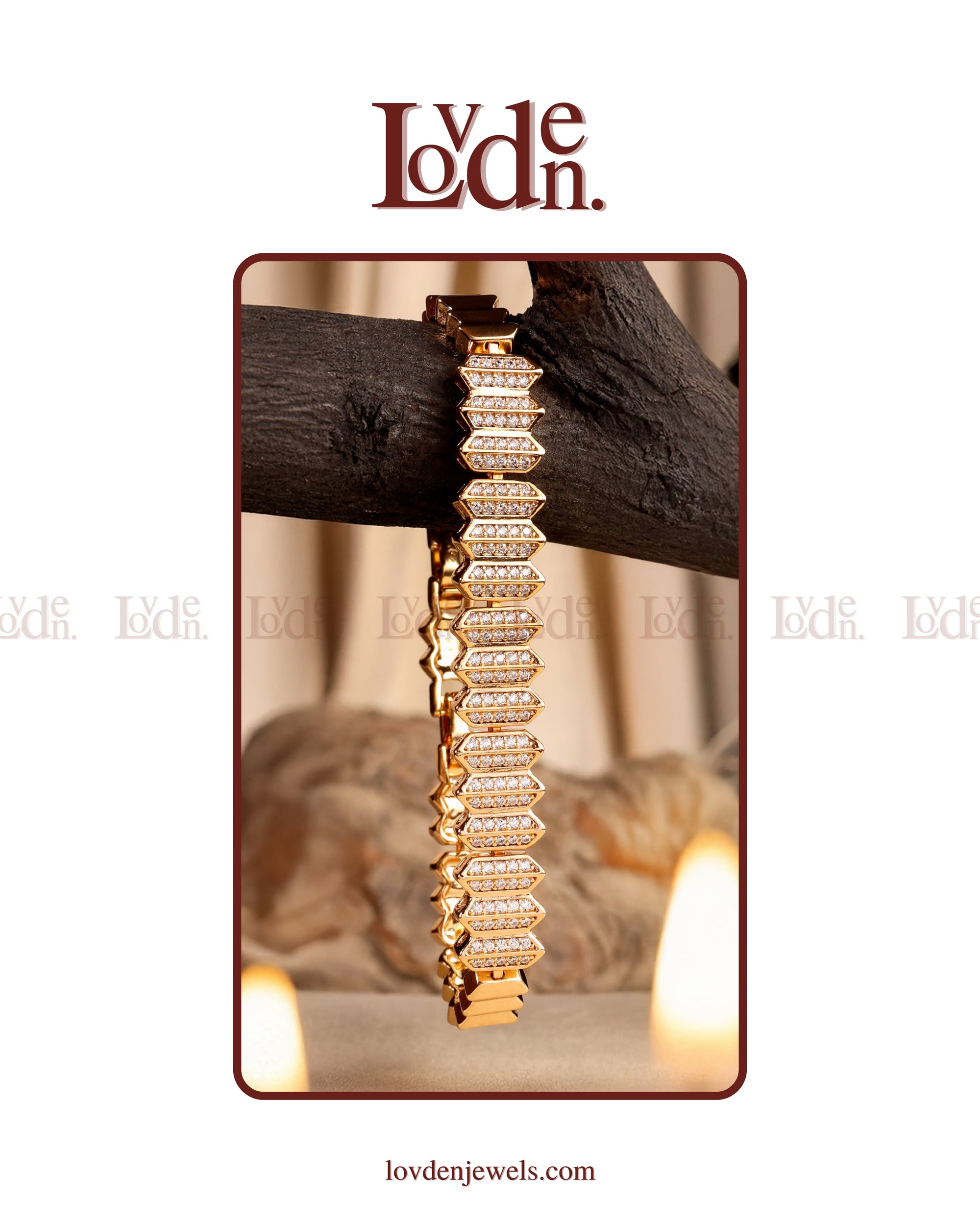 Gold Plated Bracelet with Zircons