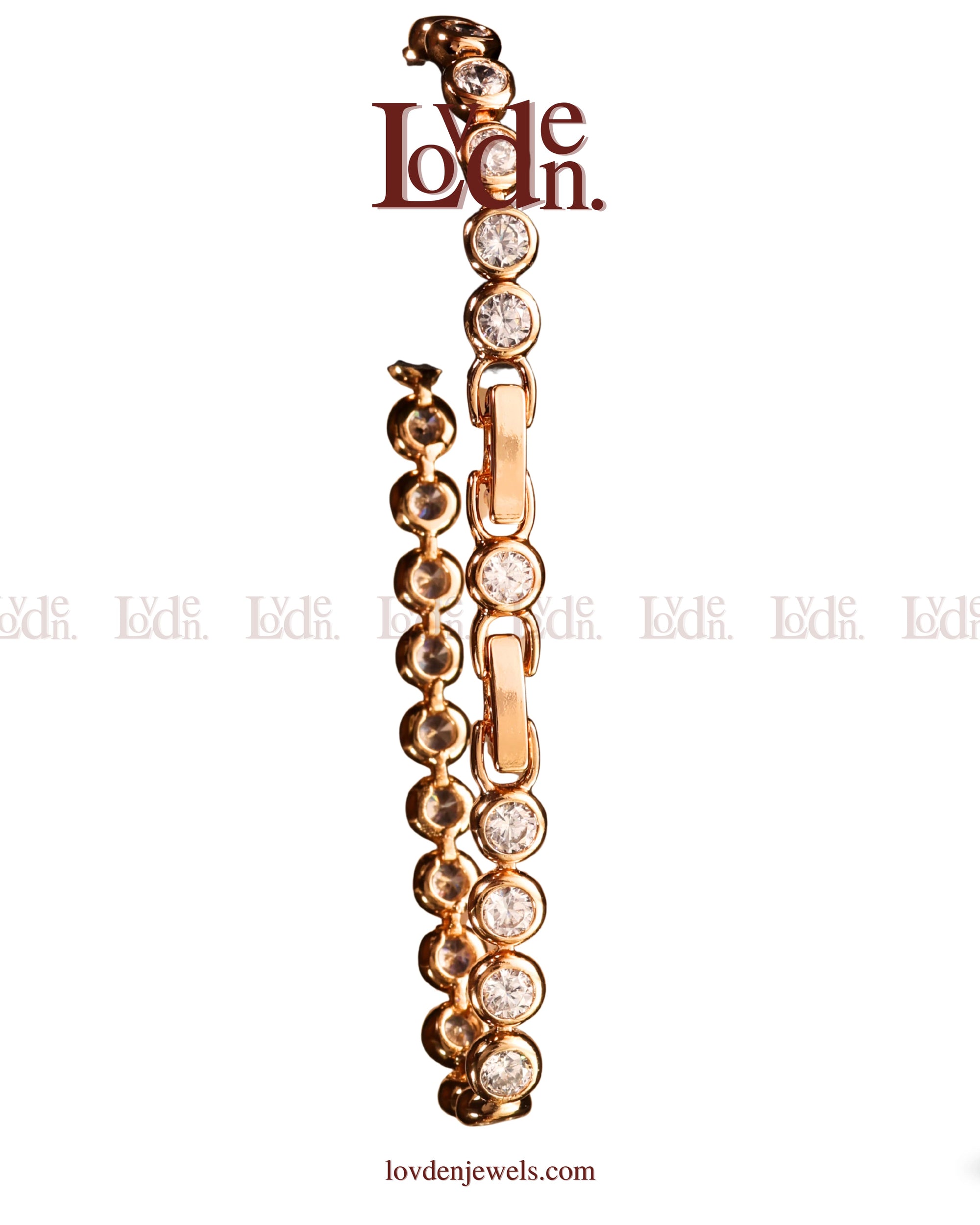 Bezel-Set Zircon Bracelet
