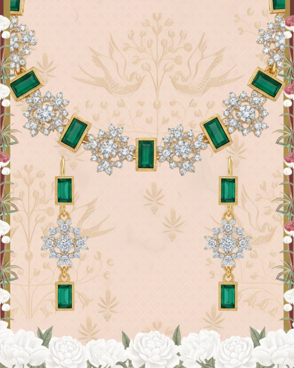 Green Loop Necklace Set