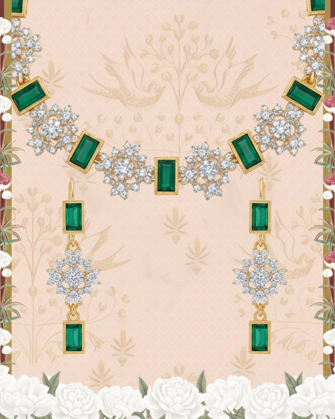 Green Loop Necklace Set