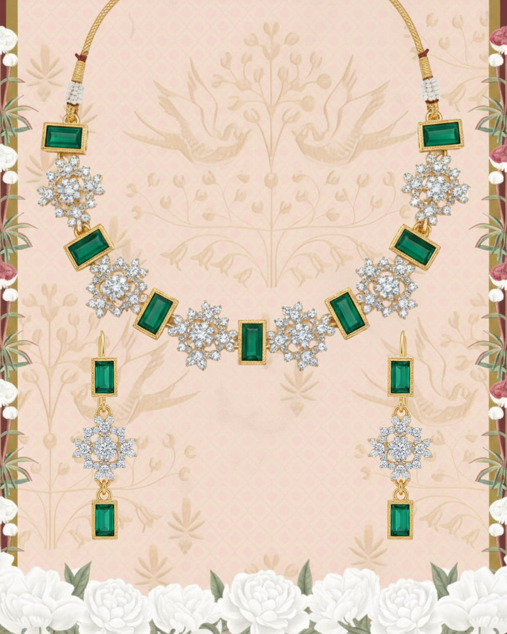 Green Loop Necklace Set