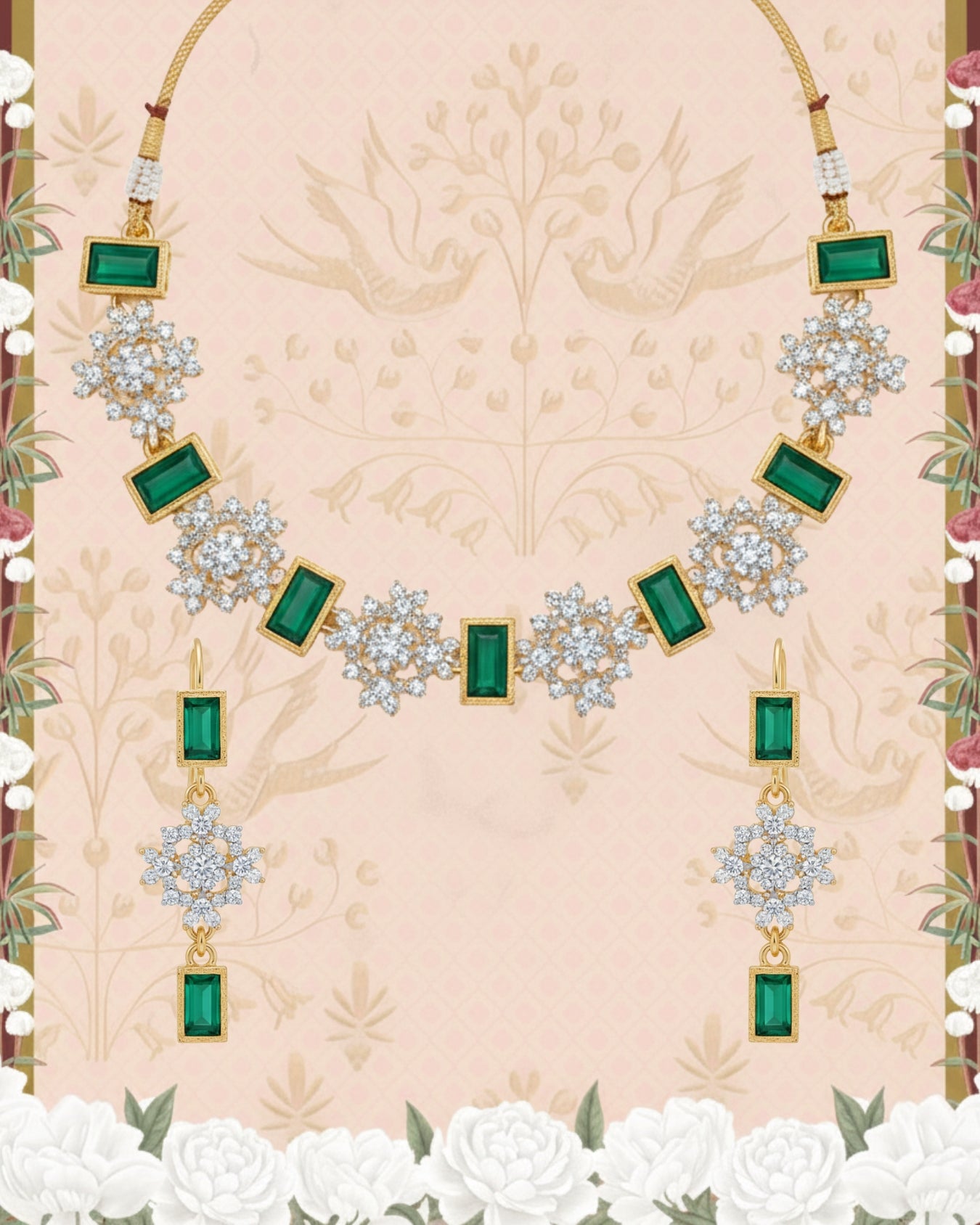 Green Loop Necklace Set