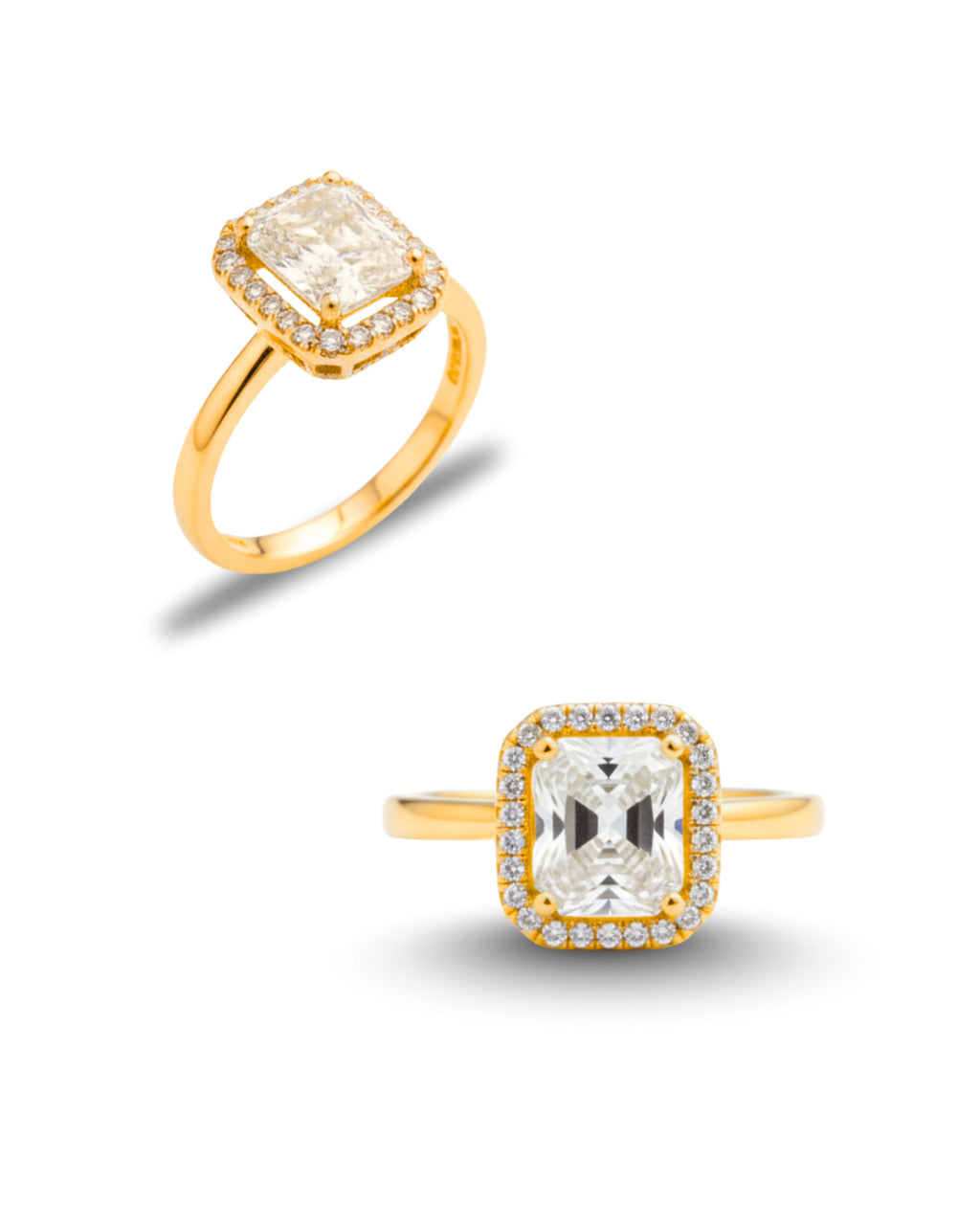 Cushion-Cut Zircon Ring