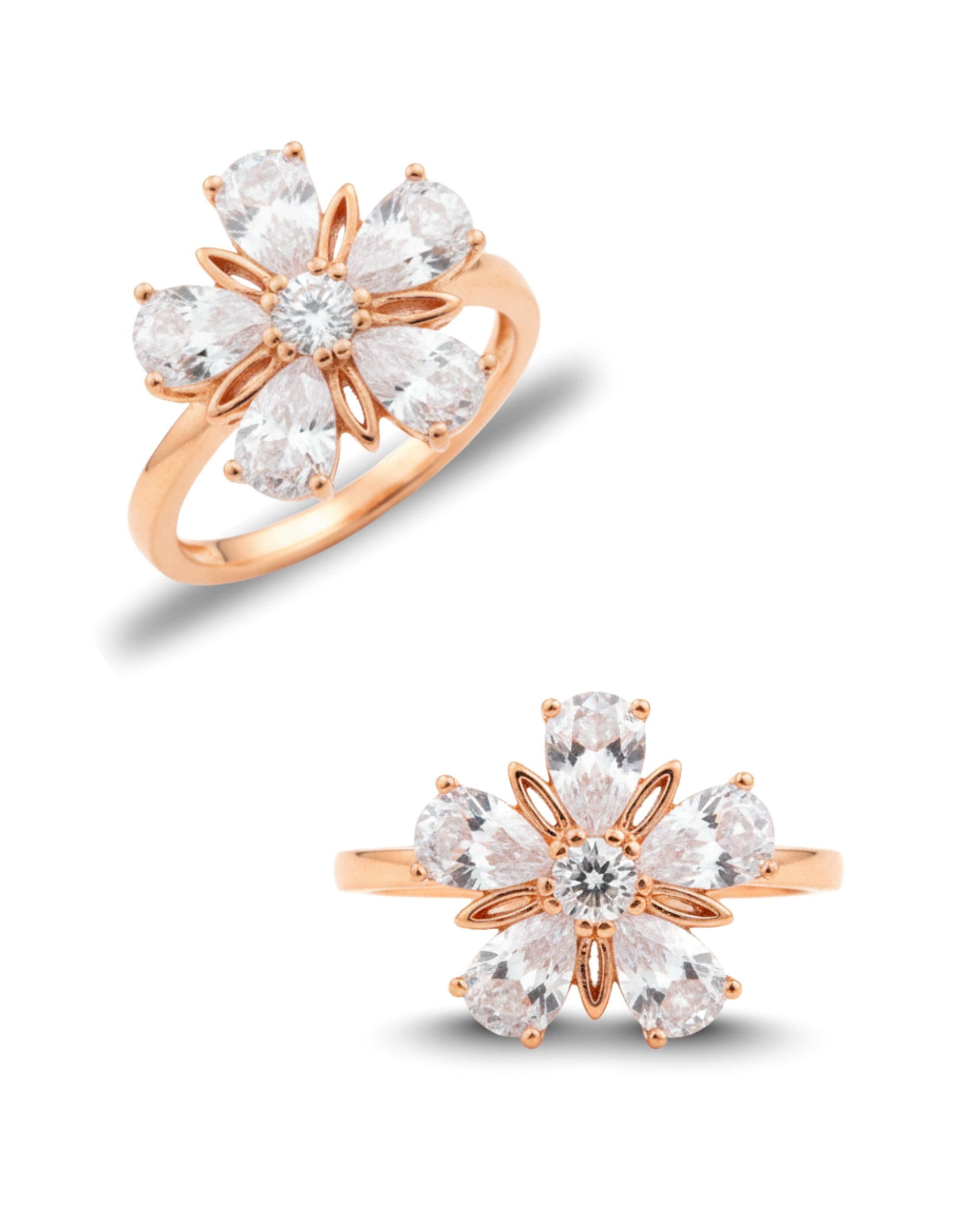 Flower Zircon Ring