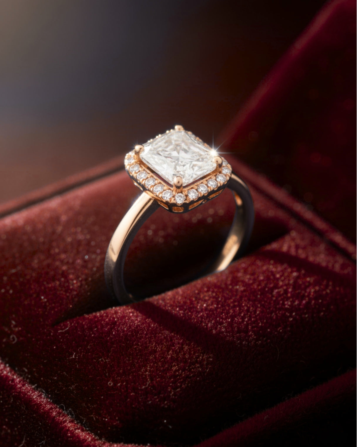 Cushion-Cut Zircon Ring