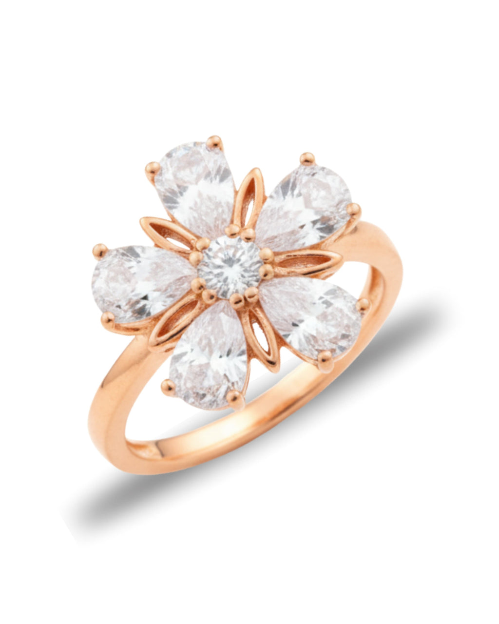 Flower Zircon Ring