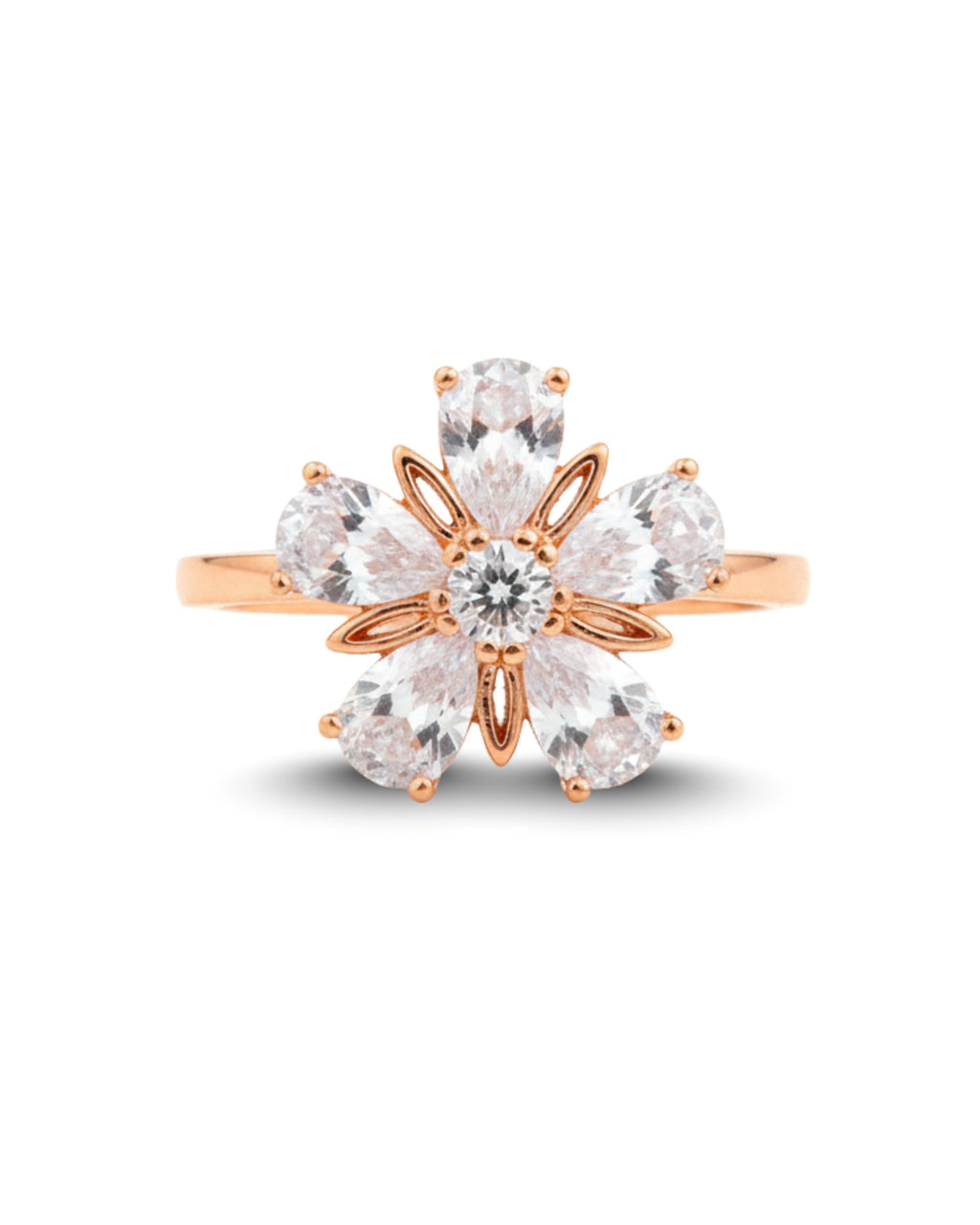 Flower Zircon Ring