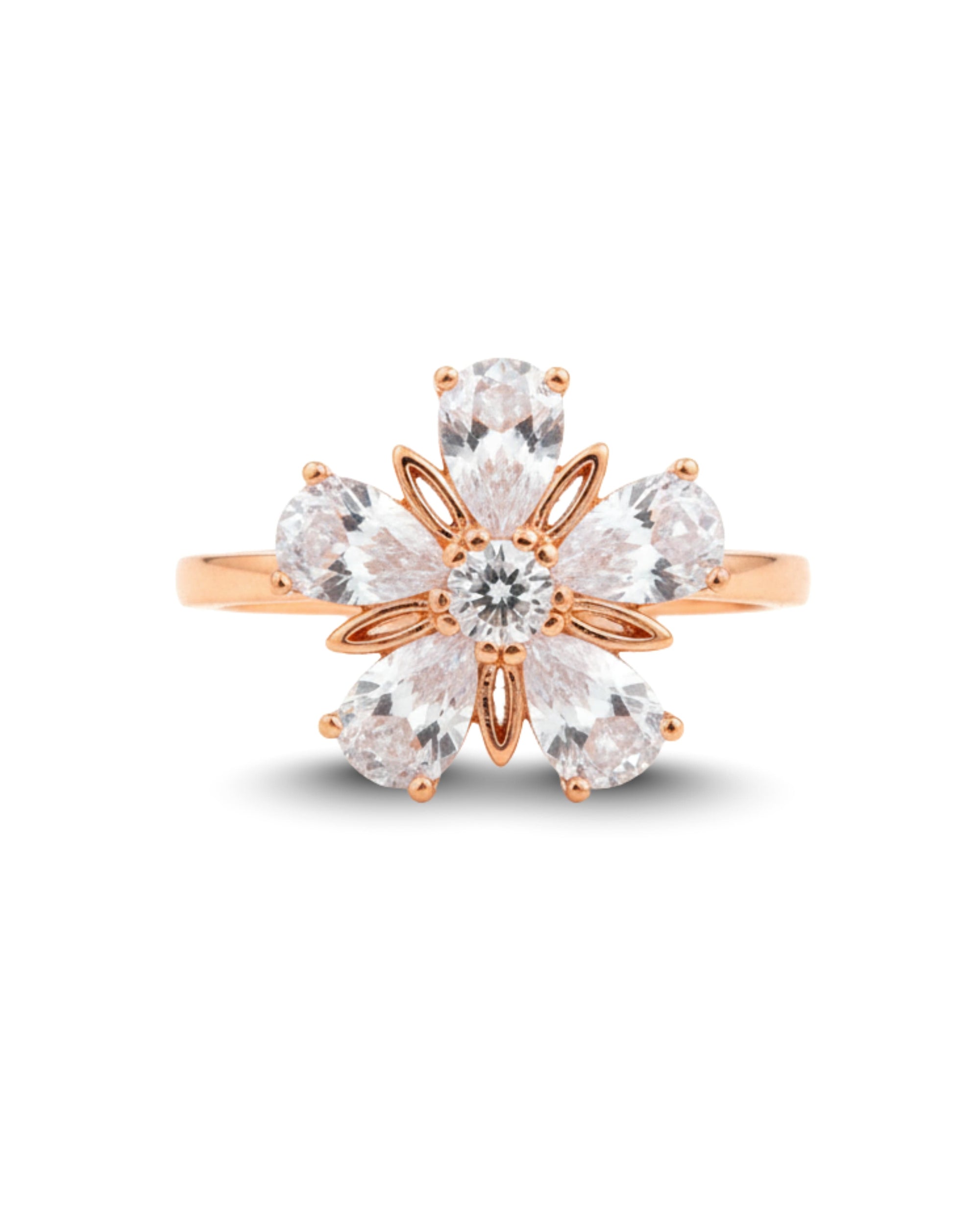 Flower Zircon Ring