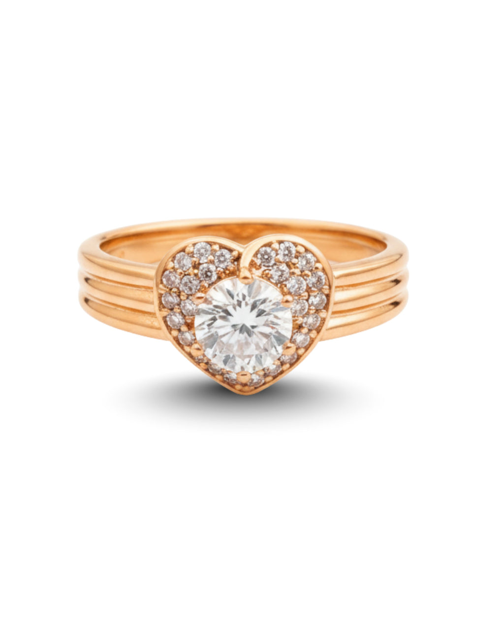 Heart Zircon Ring