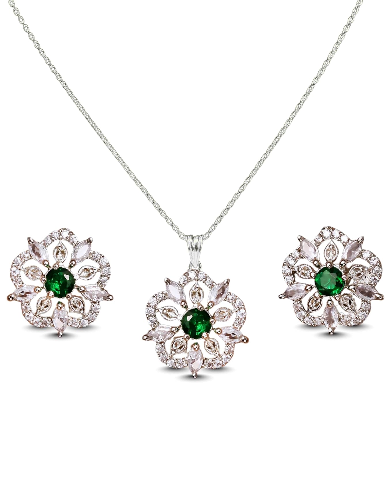 Emerald Flower Set